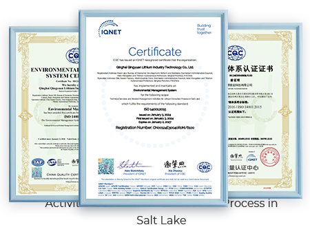 鹽湖提鋰製程技術服務及相關管理活動